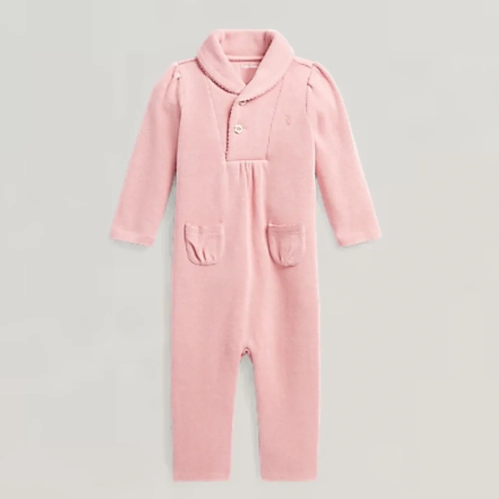 Ralph Lauren Estate Cotton Shawl Collar Coverall